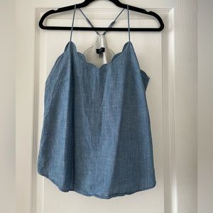 J Crew scalloped tank top. Size 2.